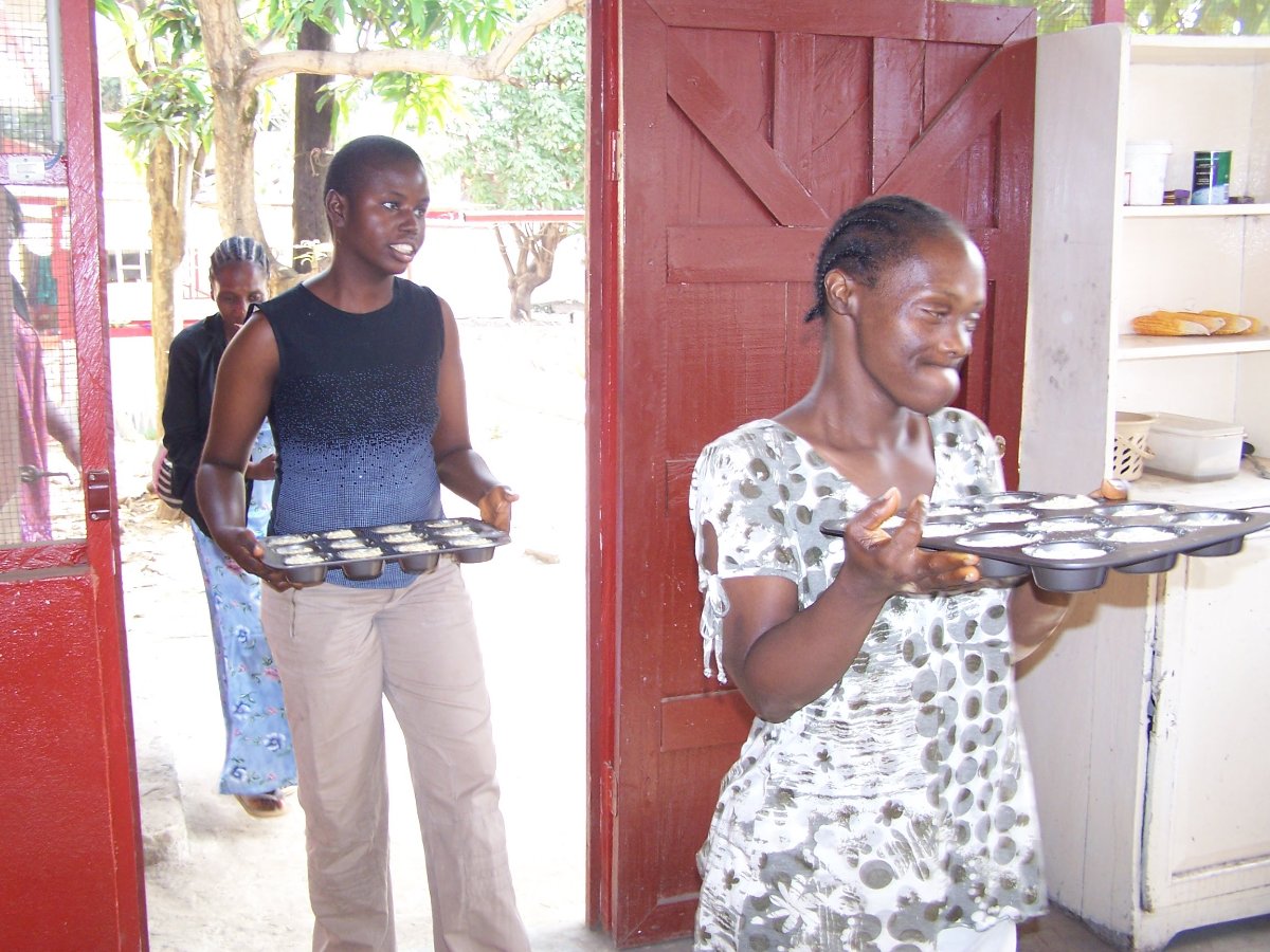 Liberia Bringing Muffins for Baking 2